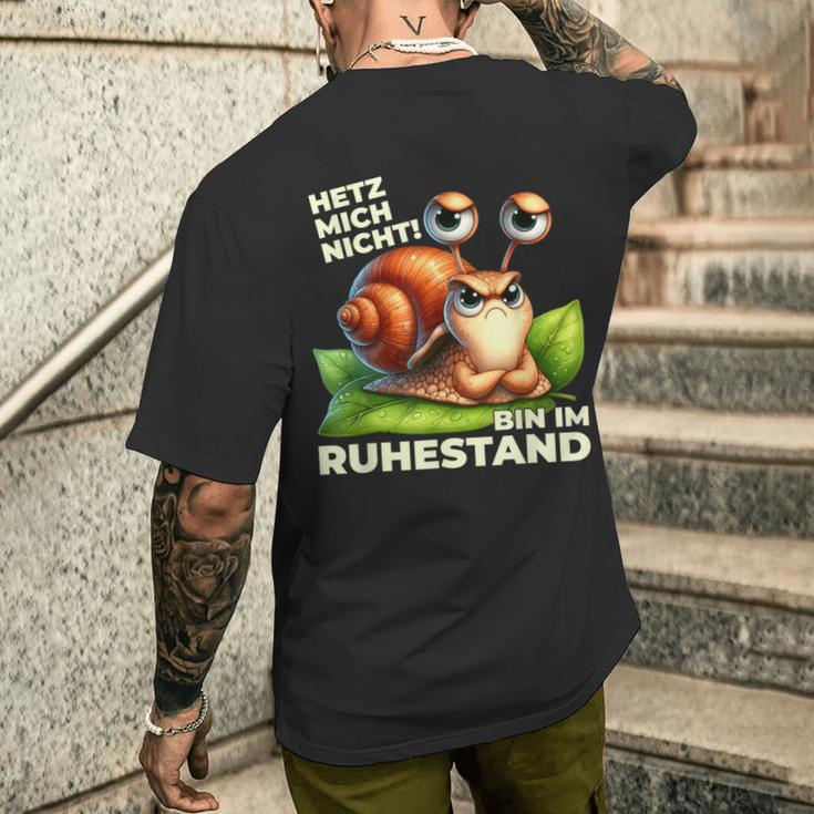 Rente 2024 Pensioner Turtle Do Not Rush T-Shirt mit Rückendruck Geschenke für Ihn