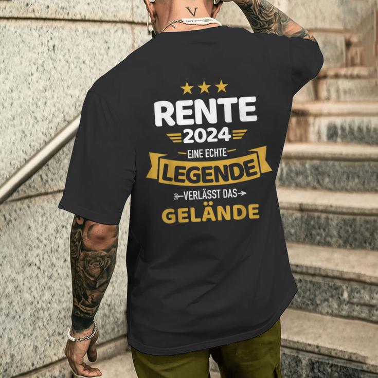 Rente 2024 Real Legend Leaves Terrain Pensioner T-Shirt mit Rückendruck Geschenke für Ihn