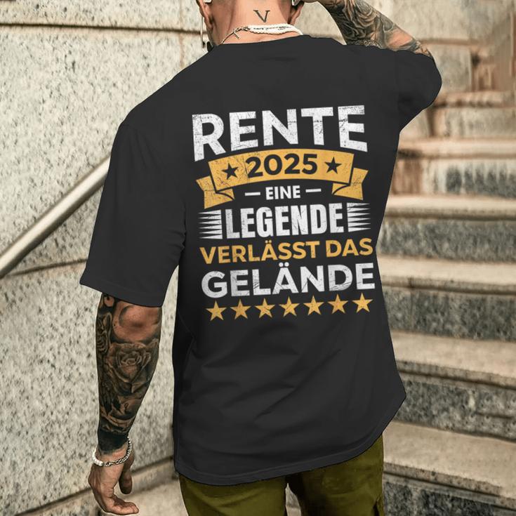 Rente 2025 Eine Legendeerlässt Das Gelände Lustiges T-Shirt mit Rückendruck Geschenke für Ihn