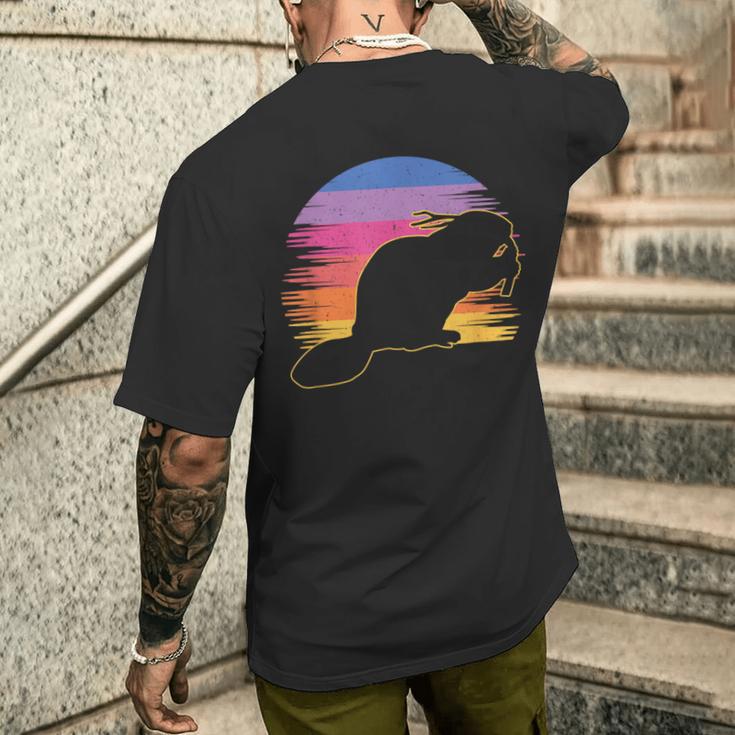 Retro Beaver Beaver Lovers Bobr Meme T-Shirt mit Rückendruck Geschenke für Ihn