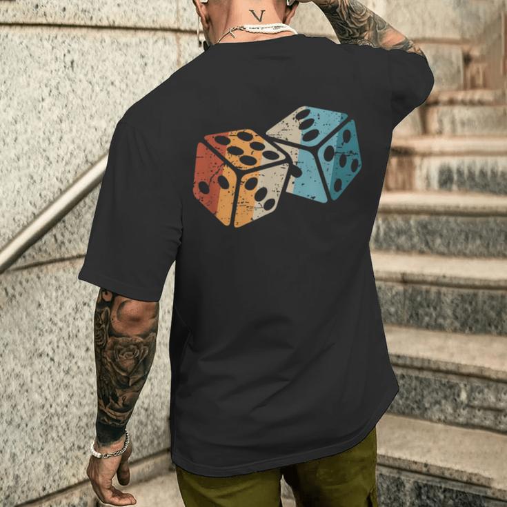 Retro Dice Gameintage Dice T-Shirt mit Rückendruck Geschenke für Ihn