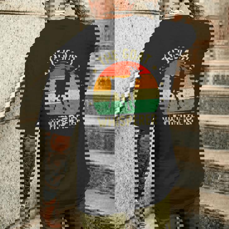 Retrointage Goat Whisperer Farmer Goat egan T-shirt da uomo con stampa posteriore Regalos para él