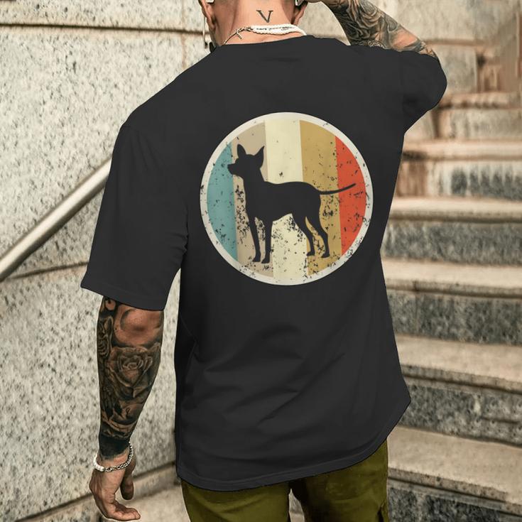 Retrointage Grunge Style Prague Rattler Dog T-Shirt mit Rückendruck Geschenke für Ihn