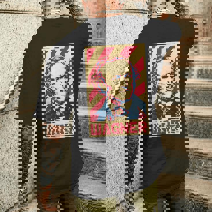 Richard Wagner Compositore Di Musica Classica Retro T-shirt da uomo con stampa posteriore Regalos para él