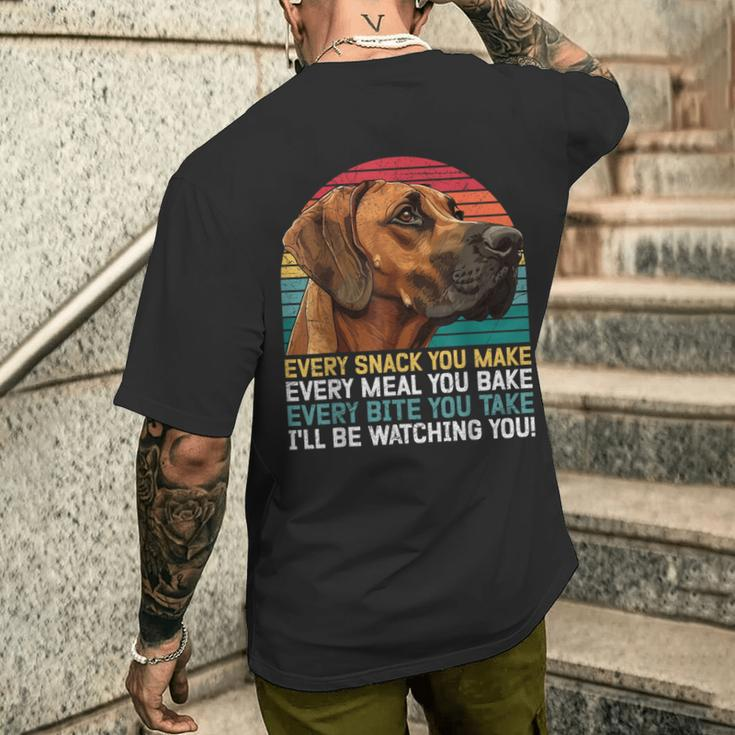 Ridgeback Jeden Bissen Den Du Isst Ridgeback T-Shirt mit Rückendruck Geschenke für Ihn