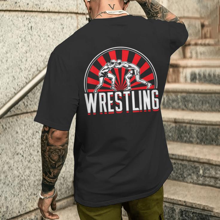 Ring Sport Ring Combat Ringer Wrestler T-Shirt mit Rückendruck Geschenke für Ihn