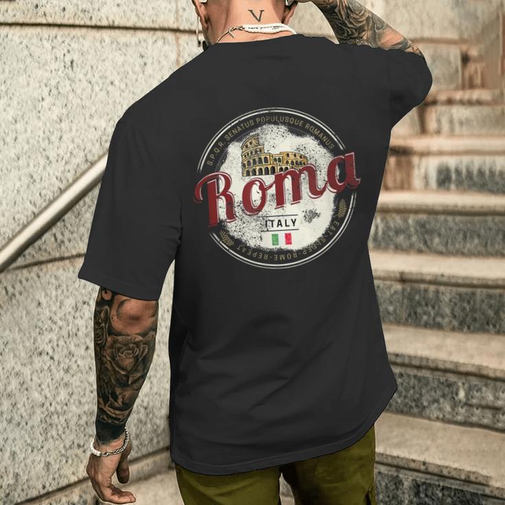 Rom Italien Kolosseumintage Souvenir S T-Shirt mit Rückendruck Geschenke für Ihn