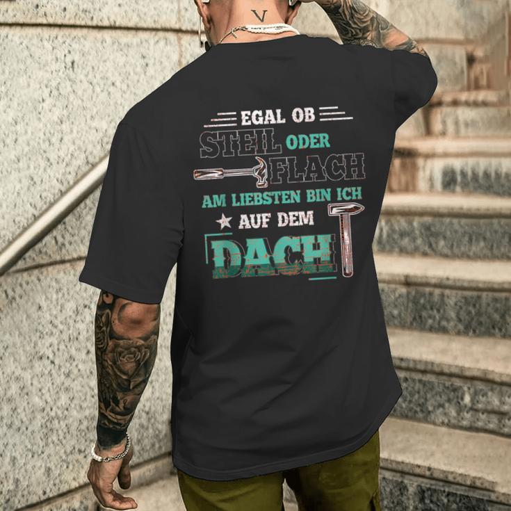 Roofer Idea Roofer T-Shirt mit Rückendruck Geschenke für Ihn