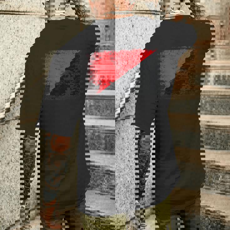 Rossa Con Bandiera Anarchia Nera Con Bandiera Anarchica T-shirt da uomo con stampa posteriore Regalos para él