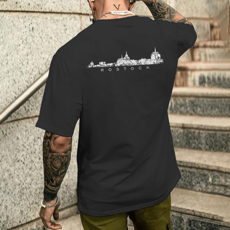 Rostocker Skylineintage Rostock T-Shirt mit Rückendruck Geschenke für Ihn