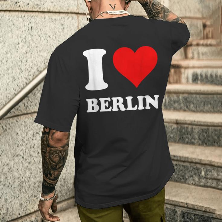 Rotes Herz Ich Liebe Berlin T-Shirt mit Rückendruck Geschenke für Ihn