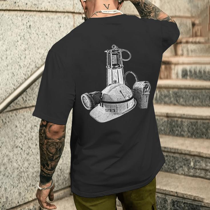 Ruhrpott Jumper Miner Helmet Grubenlampe Glück On T-Shirt mit Rückendruck Geschenke für Ihn