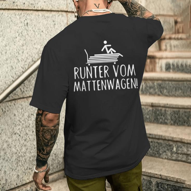 Runterom Mattenwagen I Sport Lehrerin Lehrerin T-Shirt mit Rückendruck Geschenke für Ihn