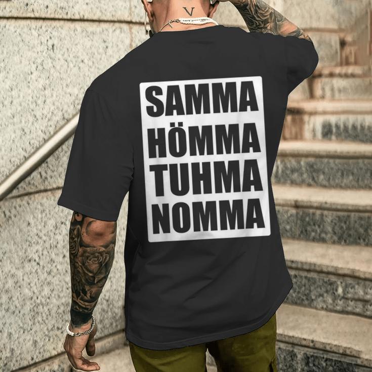 Samma Hömma Tuhma Nomma Ruhrpott T-Shirt mit Rückendruck Geschenke für Ihn