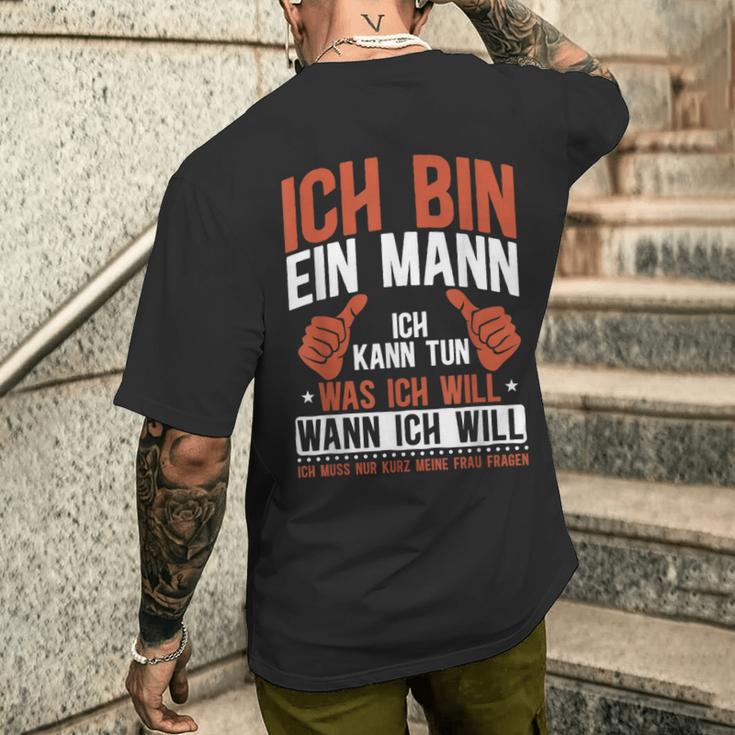 Sarkasmus Ich Bin Ein Mann T-Shirt mit Rückendruck Geschenke für Ihn