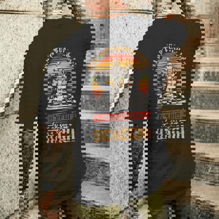 Scacchi Regalo Scacchista T-shirt da uomo con stampa posteriore Regalos para él