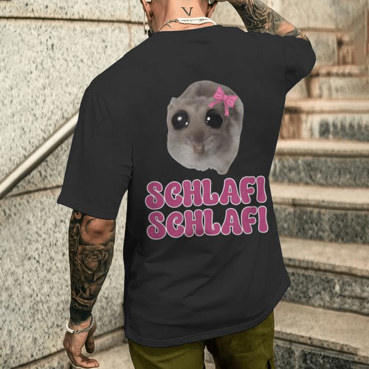 Schlafi Schlafi Sad Hamster Sad Hamster Hamstie T-Shirt mit Rückendruck Geschenke für Ihn