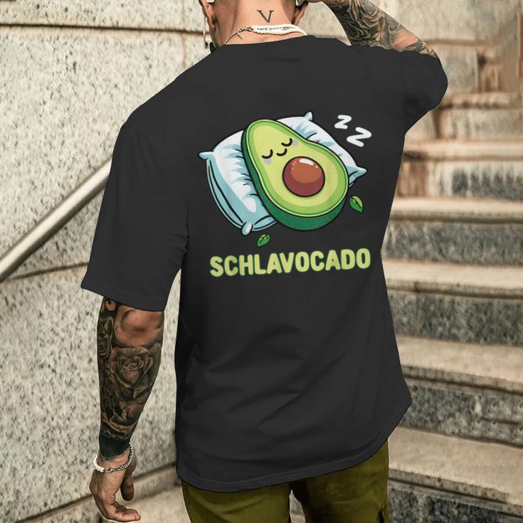 Schlavocado Pyjamas Nightdress Pyjamas Sleep Avocado T-Shirt mit Rückendruck Geschenke für Ihn