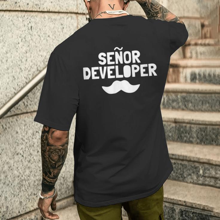 Senor Developer Coder Programmer Nerd T-Shirt mit Rückendruck Geschenke für Ihn