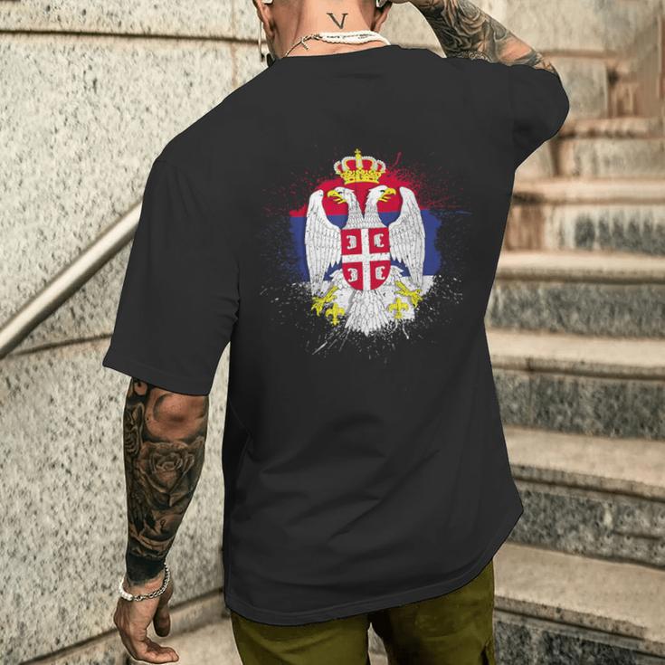 Serbia Balkan Jugo Serbia Srbija Serbe T-Shirt mit Rückendruck Geschenke für Ihn