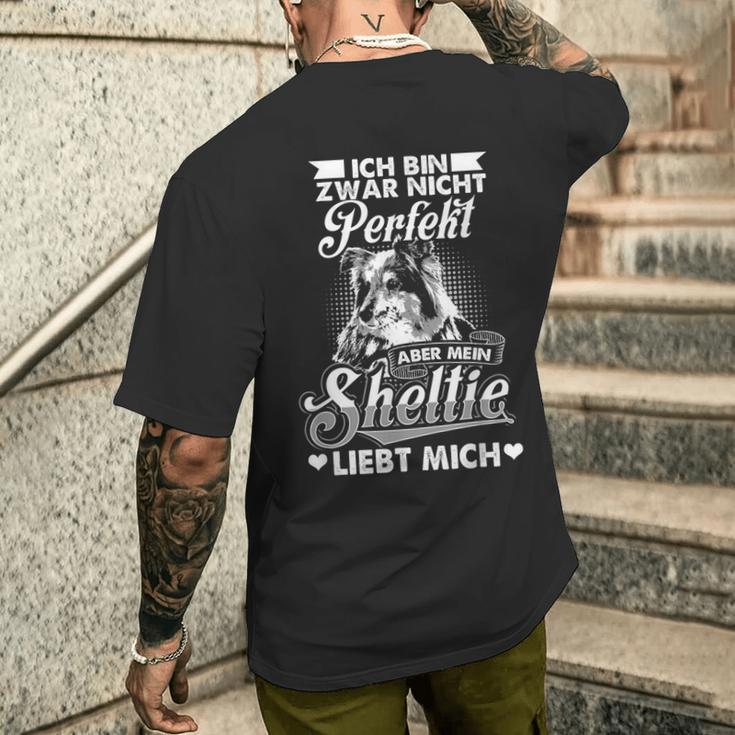 Sheltie Dog Dog T-Shirt mit Rückendruck Geschenke für Ihn