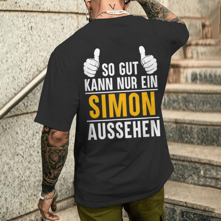 Simon So Gut Kann Nur Ein Simon Look S T-Shirt mit Rückendruck Geschenke für Ihn