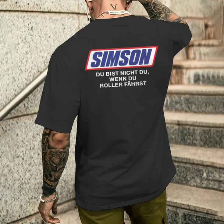 Simson Du Bist Nicht Du Wenn Du Roller Fährst T-Shirt mit Rückendruck Geschenke für Ihn