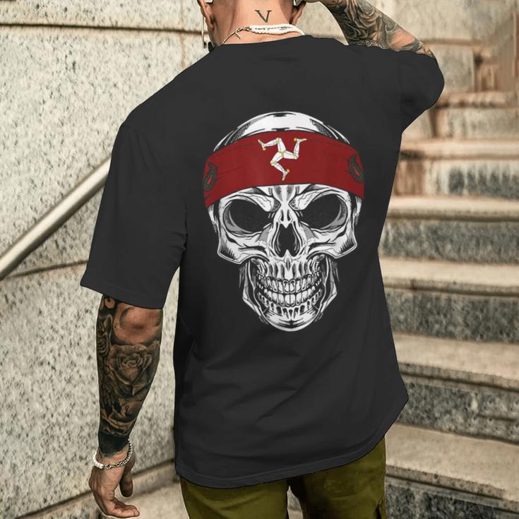 Skull Isle Of Man T-Shirt mit Rückendruck Geschenke für Ihn