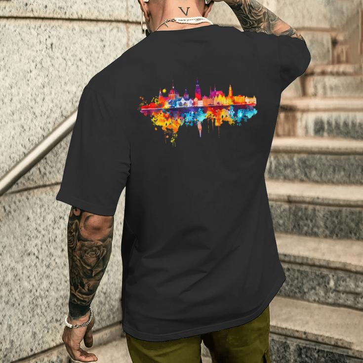 Skyline Mannheim T-Shirt mit Rückendruck Geschenke für Ihn