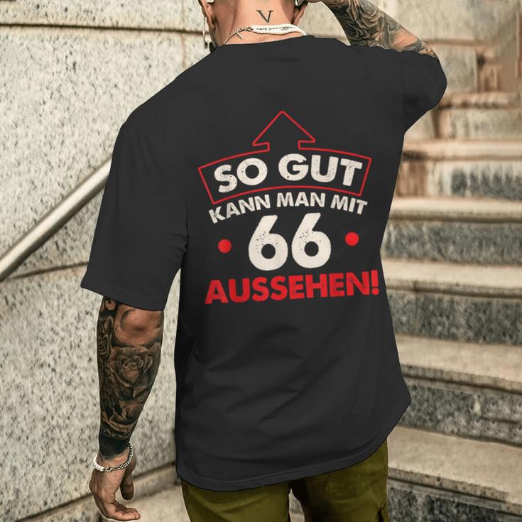 So Gut Kann Man Mit 66 Jahren Sehen Birthday T-Shirt mit Rückendruck Geschenke für Ihn