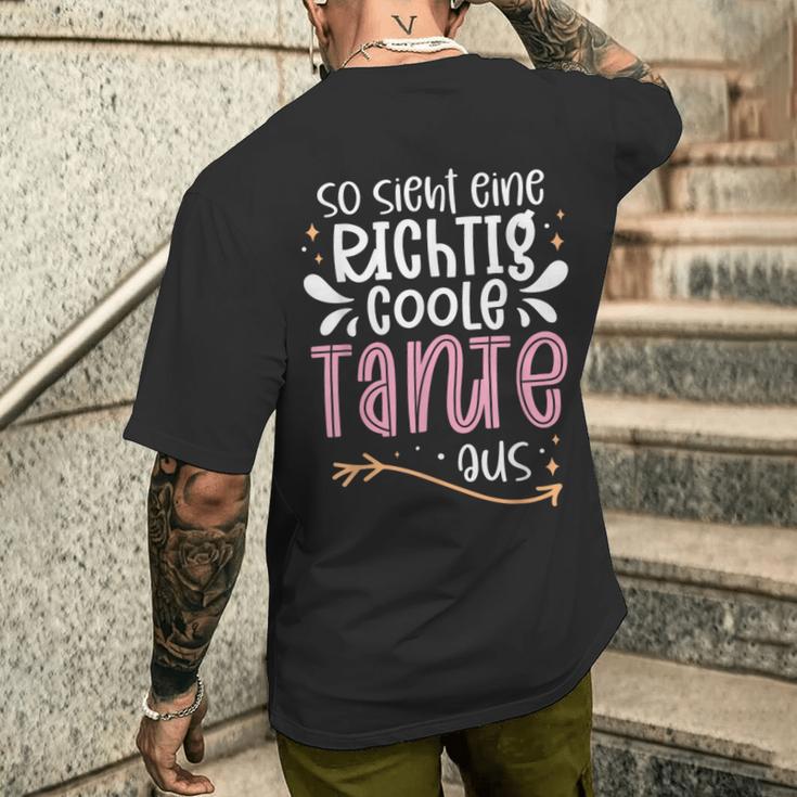 So Sieht Eine Richtig Coole Tante Aus Tante Tanten Saying T-Shirt mit Rückendruck Geschenke für Ihn