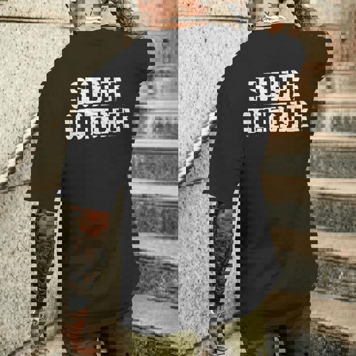 Sober October T-shirt da uomo con stampa posteriore Regalos para él