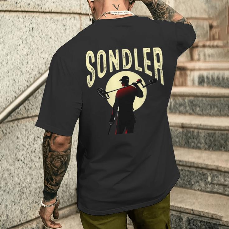 Sondler Aus Passion Sondel Metal Detector Probe Goer T-Shirt mit Rückendruck Geschenke für Ihn