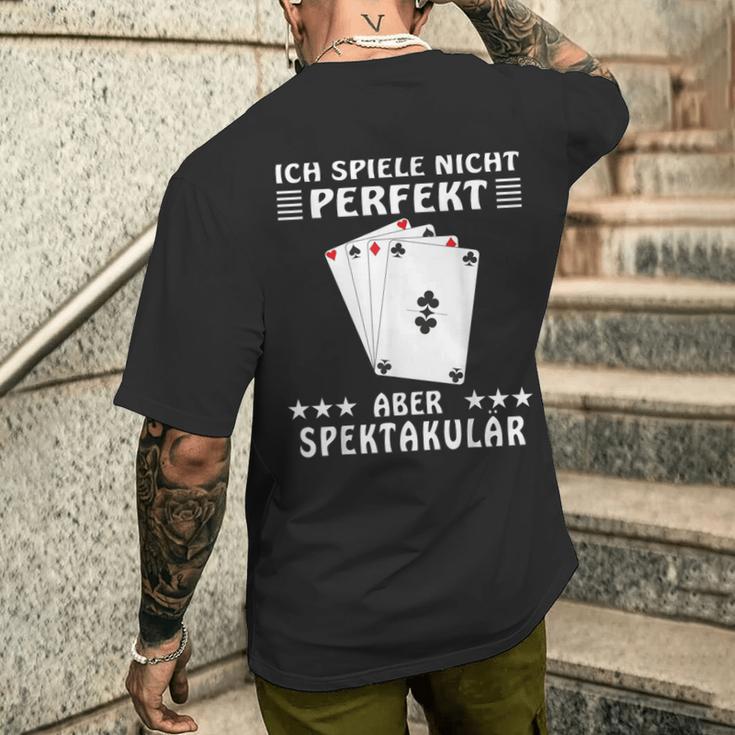 Spektacular Card Player T-Shirt mit Rückendruck Geschenke für Ihn