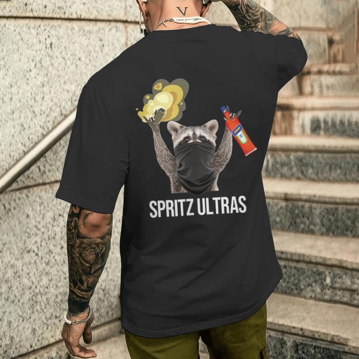 Spritz Ultras X Pedro Racoon Racoon Aperölchen Spritz T-Shirt mit Rückendruck Geschenke für Ihn