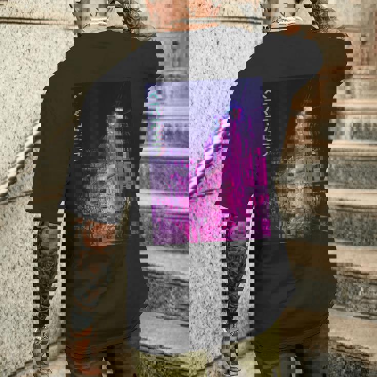 Stile Esteticoaporwave Giappone Anni 80 90 Tokyo Osaka T-shirt da uomo con stampa posteriore Regalos para él