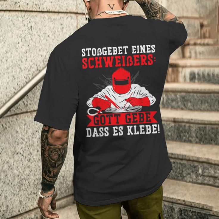 Stoßgebet Einer Welderer T-Shirt mit Rückendruck Geschenke für Ihn