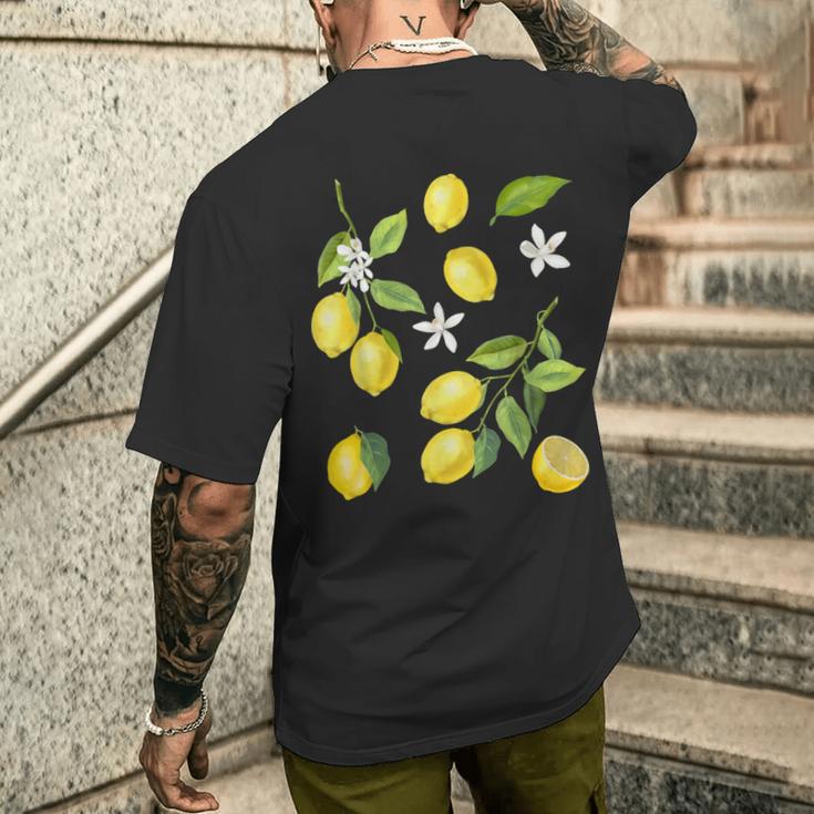 Summer Lemon Fruits Lemon T-Shirt mit Rückendruck Geschenke für Ihn