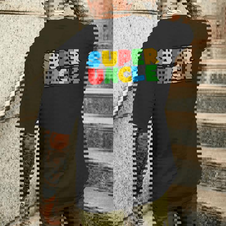 Supereroe Zio Regalo Da Nipote O Nipote Super Zio T-shirt da uomo con stampa posteriore Regalos para él