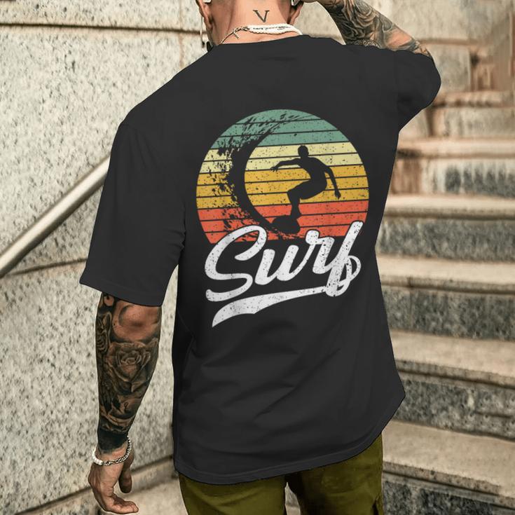 Surfer Surfintage Surfing Retro Surf T-Shirt mit Rückendruck Geschenke für Ihn