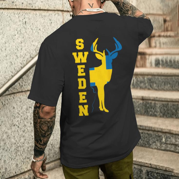 Sweden Flag Stockholm Scandinavia Children'siking T-Shirt mit Rückendruck Geschenke für Ihn