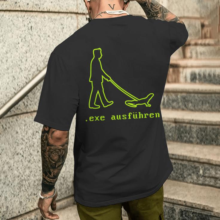 Sys Admin Programmer Informatiker Exe Run T-Shirt mit Rückendruck Geschenke für Ihn