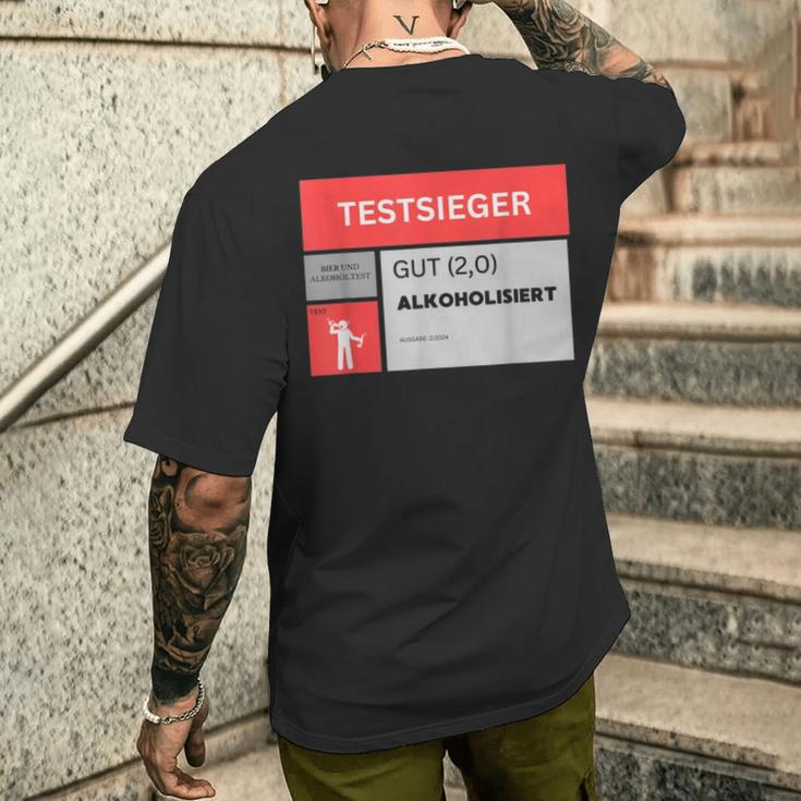 Test Winner Gut Alcoholisiert T-Shirt mit Rückendruck Geschenke für Ihn