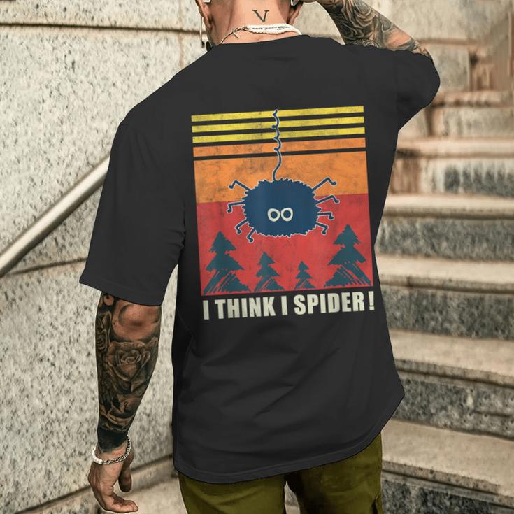 I Think I Spider Retro I Believe I Spider T-Shirt mit Rückendruck Geschenke für Ihn