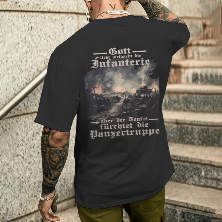 Tiger Tank Dystopian TankKing Tiger Soldiers T-Shirt mit Rückendruck Geschenke für Ihn