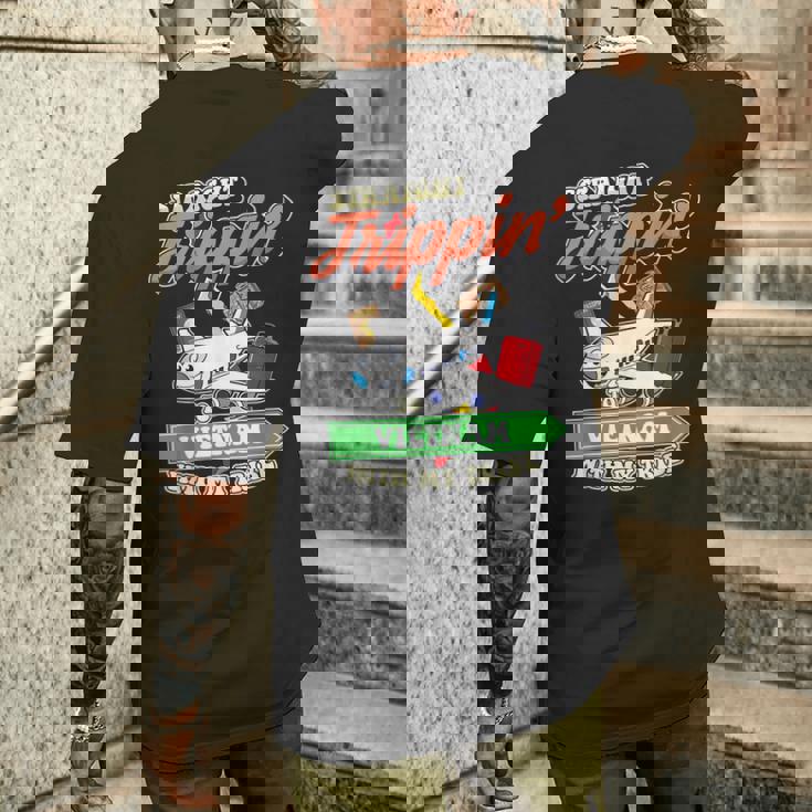 Trippin Dritto Inietnam Con La Mia Tribùacanza In Famiglia T-shirt da uomo con stampa posteriore Regalos para él