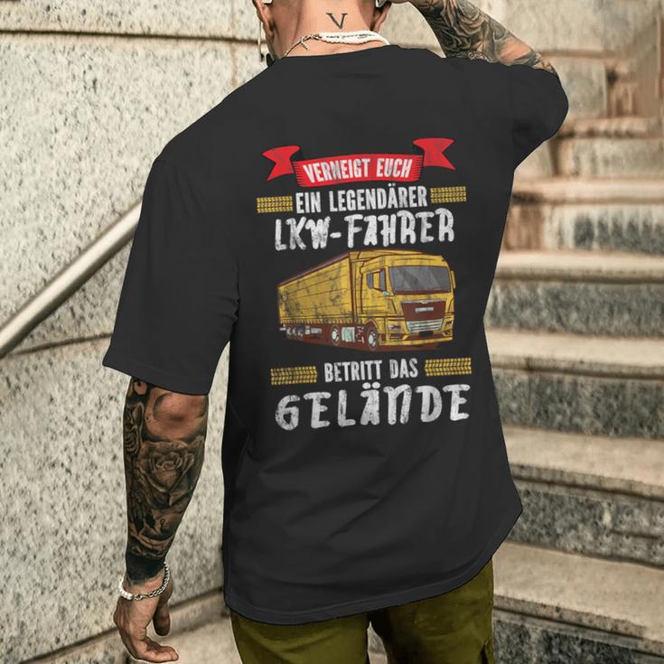 Trucker A Legendary Truck Driver Betritt Das Gelände Truck T-Shirt mit Rückendruck Geschenke für Ihn