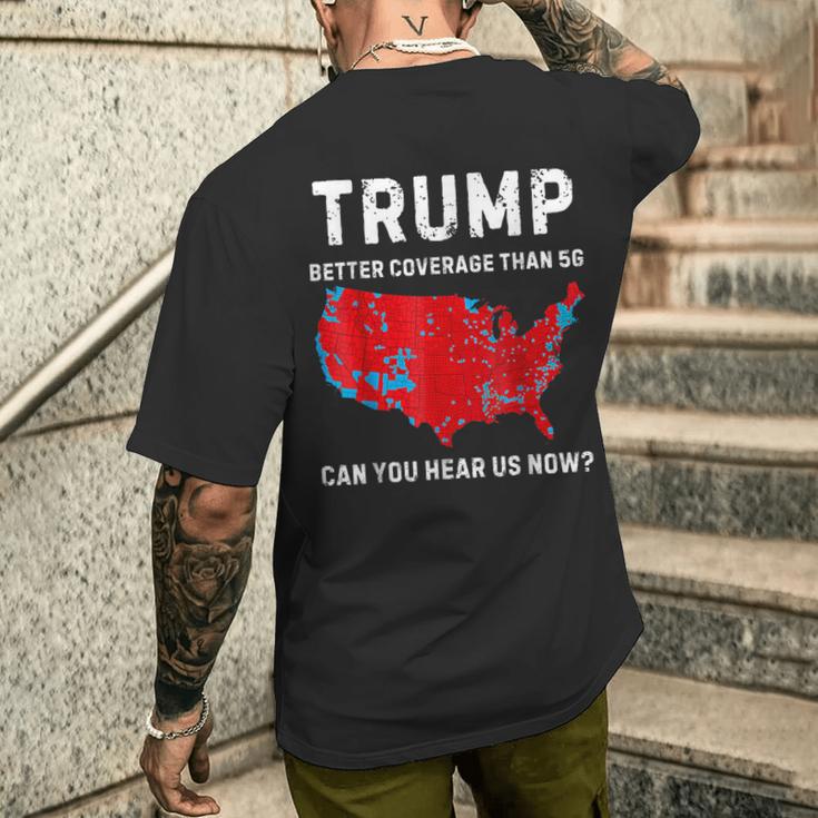 Trump Bessere Abdeckung Als 5G Kannst Du Uns Jetzt Hören Retro T-Shirt mit Rückendruck Geschenke für Ihn