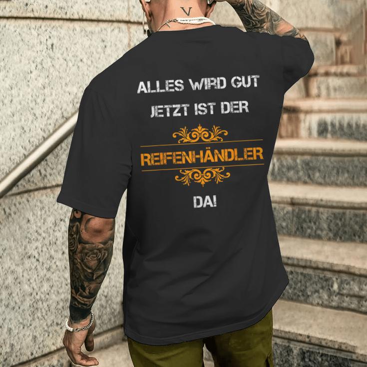 Tyre Dealer Tyre Seller Tyre Trade Tyre Car T-Shirt mit Rückendruck Geschenke für Ihn