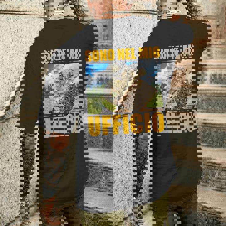 Uomo Apicoltore Api Sono Nel Mio Ufficio Apicoltura Apiarista T-shirt da uomo con stampa posteriore Regalos para él